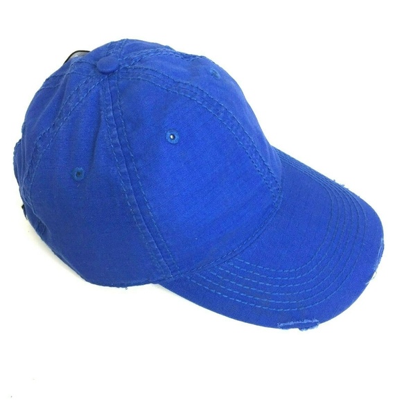 Adams Heavily Distressed Visor Buckle Strap Hat - Picture 3 of 8